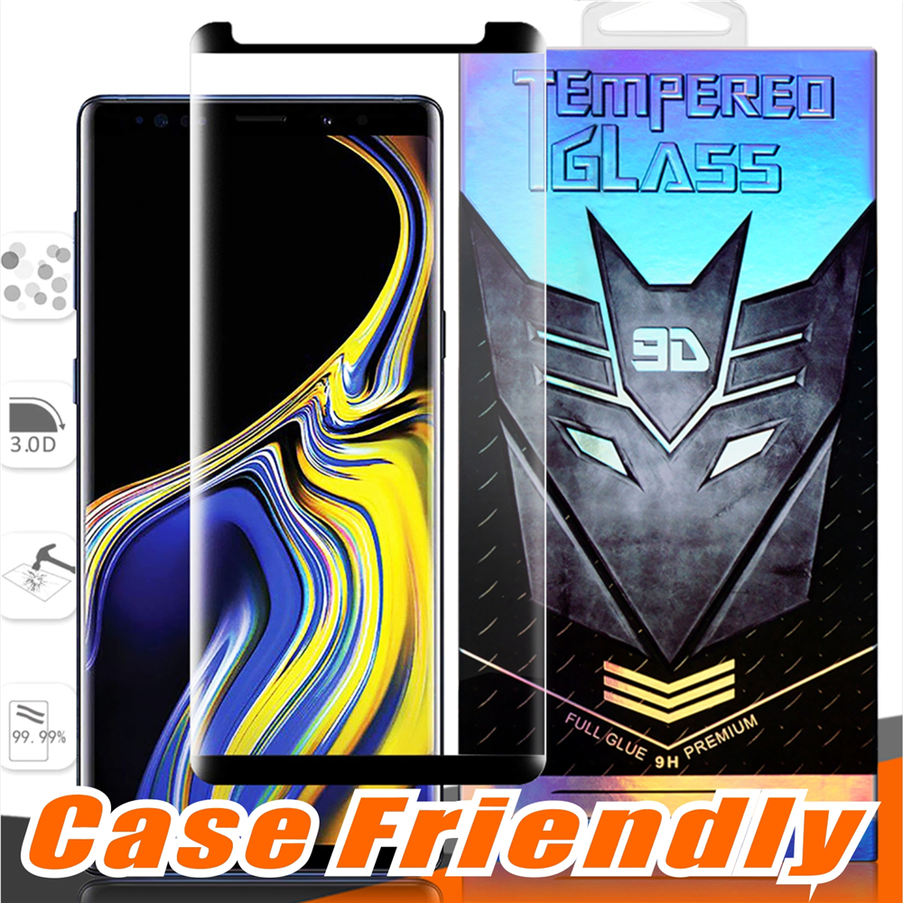 Case Friendly Full Glue Small version Tempered Glass For Samsung Galaxy Note 20 ultra10 9 8 S10 S9 Plus Edge 3D Curve Clear Screen Protector